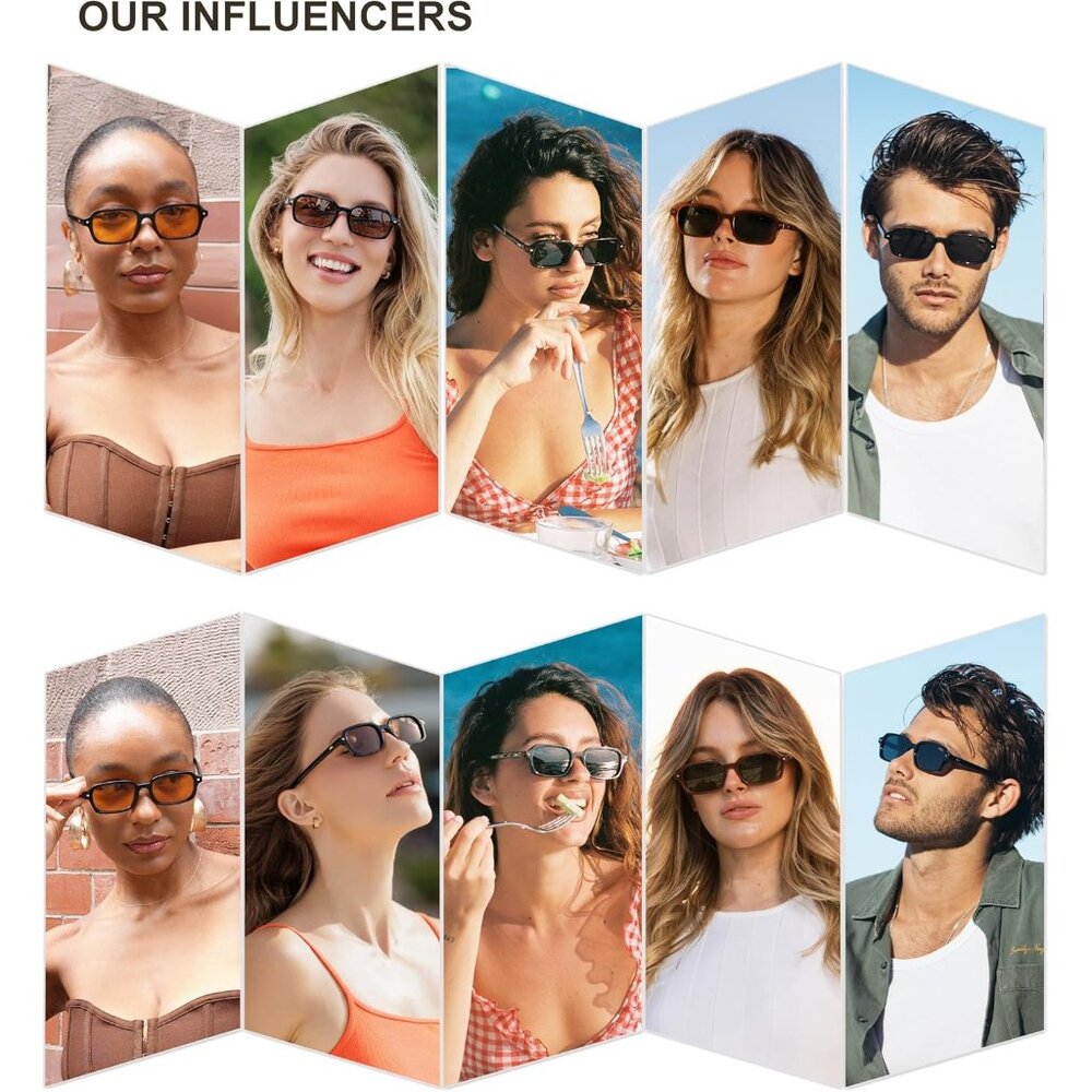 Lightweight Brown Tortoise Rectangle Sunglasses -… - image 3